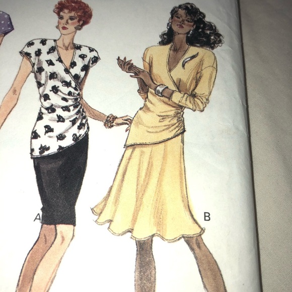 Vintage Vogue 7248 skirt and top pattern- uncut- stylish outfit by vogue - Picture 3 of 7
